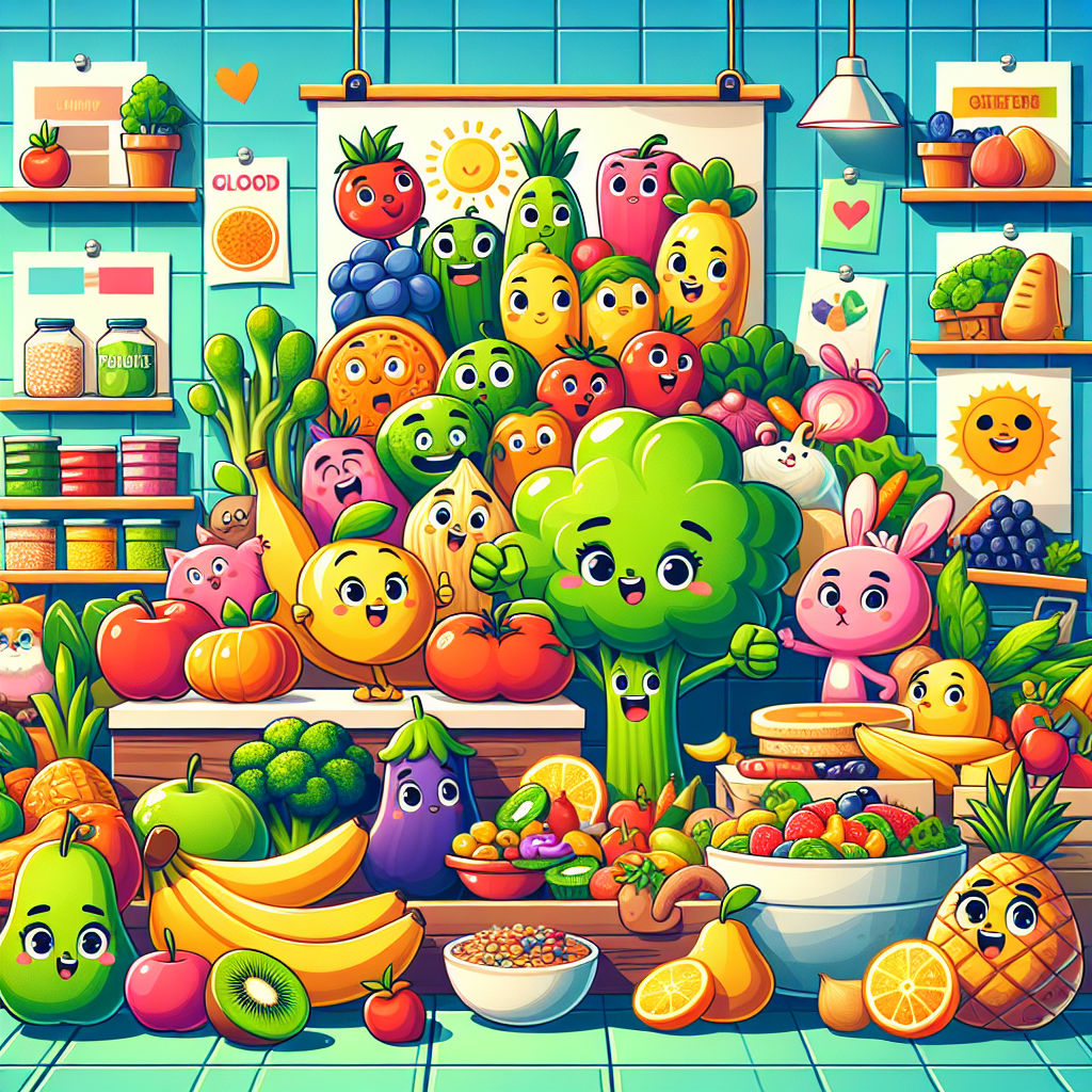 Exploring Healthy Food Poster Ideas with Cartoon Themes for Kids